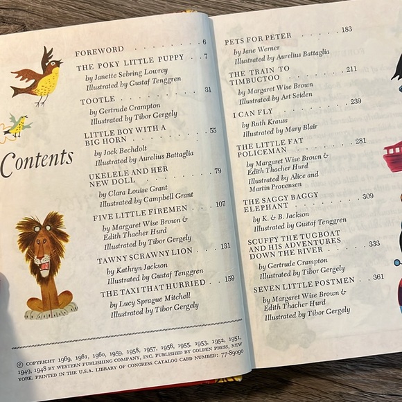 VINTAGE little Golden Book Golden Favourites 1969, 14 little golden stories - Picture 9 of 12